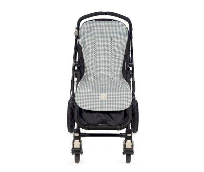 Stroller Seat Cushion I Love Vichy Green