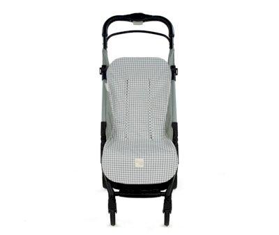 Stroller Seat Cushion I Love Vichy Green