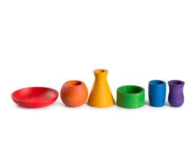 Set of 6 Rainbow Planters
