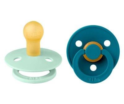 2 Chupetes BIBS Colour Round Nordic Mint/Forest Lake