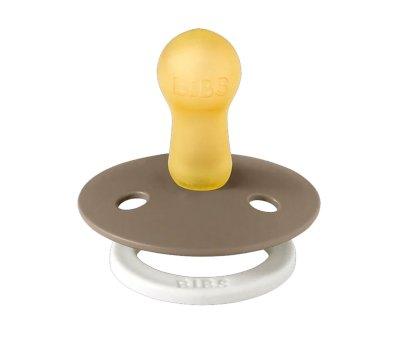 2 Chupetes Nocturnos BIBS Colour Round Vainilla/Dark Oak