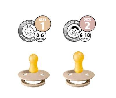 2 Succhietti BIBS Colour Round Notturni Blush Night/Vanilla Night