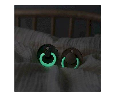 2 Succhietti BIBS Colour Round Notturni Sage/Cloud