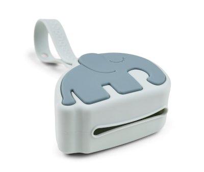 Porta chupeta de silicone azul Elphee