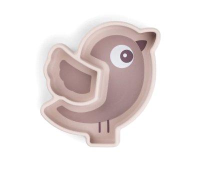 Prato de silicone  Stick&Stay Snack Birdee Powder