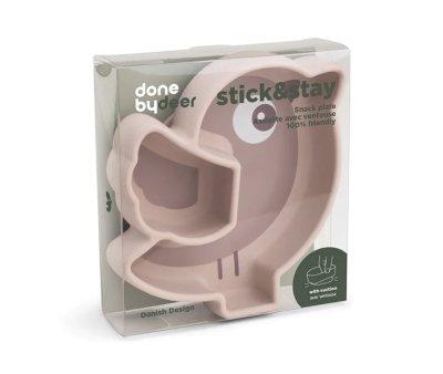Prato de silicone  Stick&Stay Snack Birdee Powder