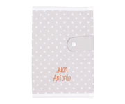 Protge Carnet de Sant Personnalisable Classique Star Gris