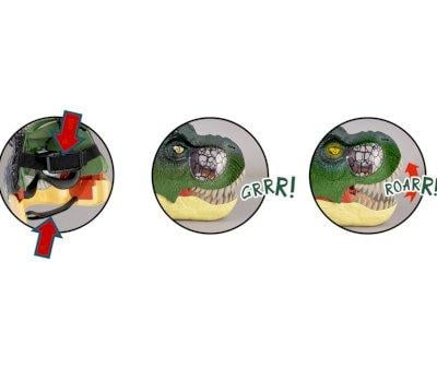 Cabea de Dinossauro T-Rex com som e luz
