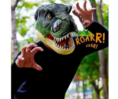 Cabea de Dinossauro T-Rex com som e luz