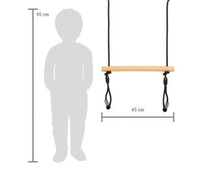 Trapeze with Gymnastic Rings "Black Line"
