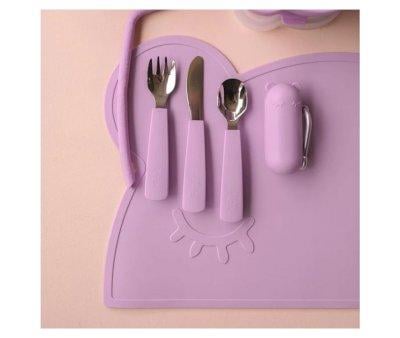 Set of 3 Feedie Cutlery Lilac