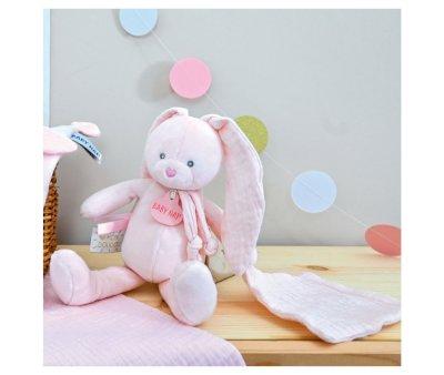 Peluche Rabbit con Mini Doudou Misty Pink Personalizzabile
