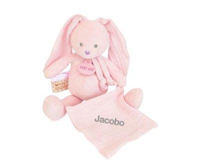 Peluche Rabbit con Mini Doudou Misty Pink Personalizzabile