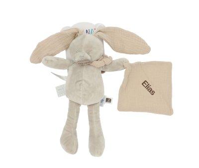 Peluche Lapin Mini Doudou Moka Personnalisable