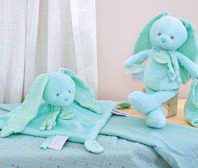 Lapin avec Doudou Diabolo Mint Personnalisable