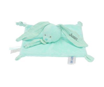 Doudou Rabbit Misty Mint Personnalisable