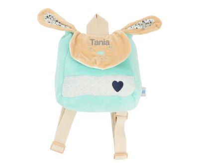 Zaino Coniglio Poupi Mint Personalizzabile