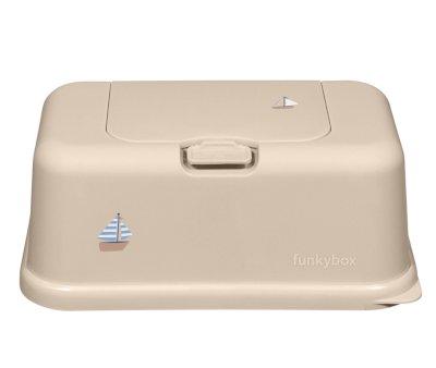Funkybox Wipes Container Beige Boat