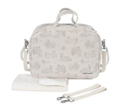 Cream Toile de Jouy Basket Bag