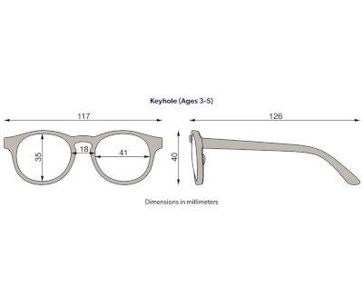 Gafas de Sol Flexibles ECO Keyhole (3-5 aos) Pacific Blue