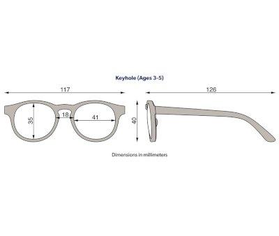 Gafas de Sol Flexibles ECO Keyhole (3-5 aos) Seashell Pink