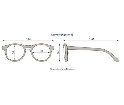 Gafas de Sol Flexibles Keyhole (0-24meses) Sweet Cream