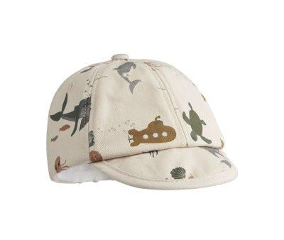 Cap with Visor Tone Baby and Kids Sea Creature Sandy Personalised