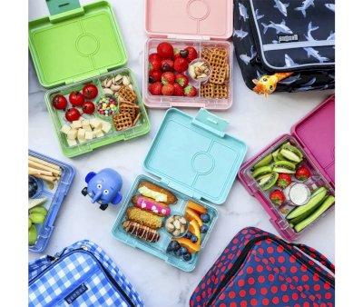 Lunch Box Snack Jurassic Green Dino Tray 3 Compartments
