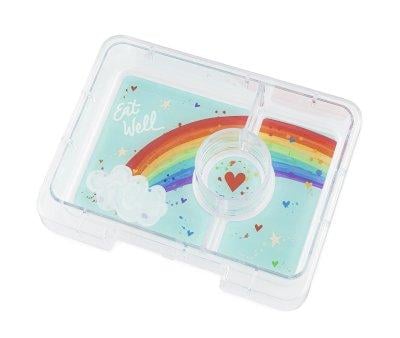Lunch Box Snack Power Pink Rainbow Tray 3 Compartments