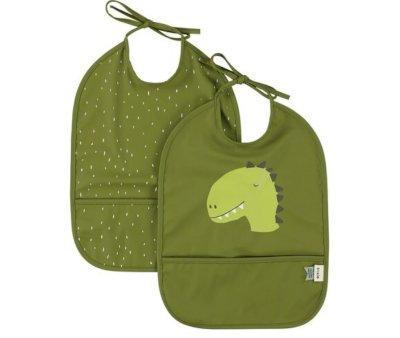 2 Waterproof Bibs Mr. Dino