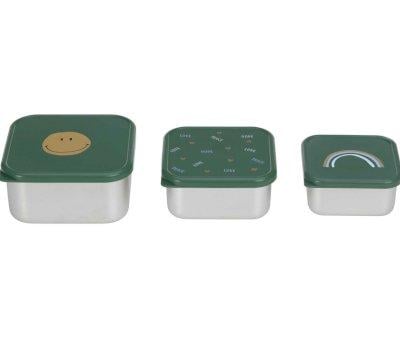 Set 3 Snackbox Acciaio Happy Smile