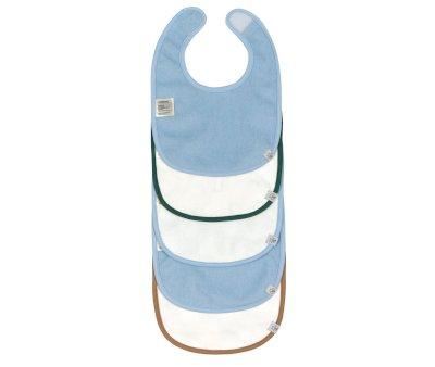 Pack of 5 Happy Smile Blue Bibs