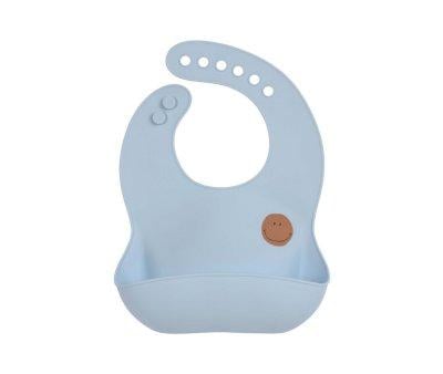 Bib Silicone Happy Smile Blue
