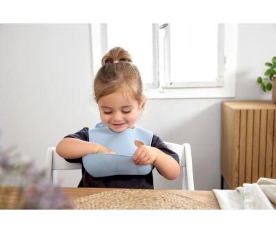 Bib Silicone Happy Smile Blue