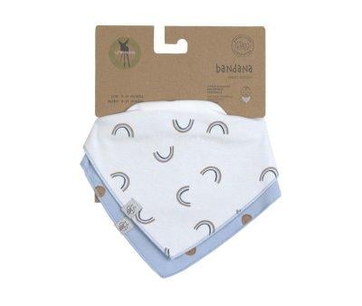 Pack of 2 Happy Smile Blue Bandana Bibs