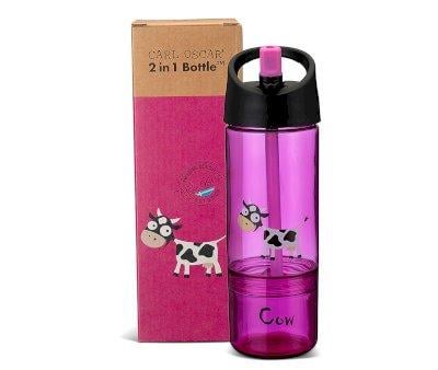 Tritan Bottle 2 in 1 Purple Cow