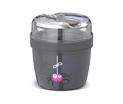 Snack N'ice Cup L Lunchbox Spider Grey