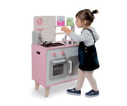 Cocina de Madera Macaron Blanca y Rosa
