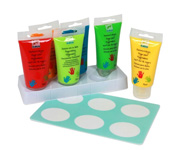 Pintura a dedo 6 tubos cores brilhantes