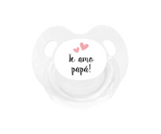 Chupeta Retro Blanco Te amo pap!
