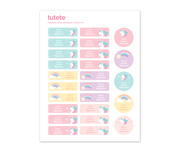 Iron-On Labels and Stickers Unicorn Combo Pack