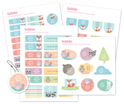 Iron-On Labels and Stickers Forest Animals Combo Pack