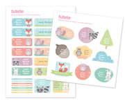 Iron-On Labels and Stickers Forest Animals Combo Pack