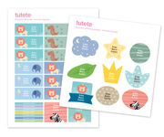 Iron-On Labels and Stickers Wild Animals Combo Pack