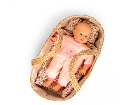 Moses Basket Wicker for Small Dolls
