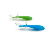 Pack 2 Cucchiai Silicone Apprendimento Gentle? Azzurro/Verde
