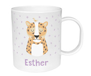 Taza de Plstico Personalizada Leopardo