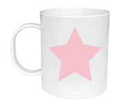 Tazza Plastica Personalizzata Stella Rosa