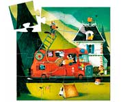 Puzzle Silhouette Camion Pompieri