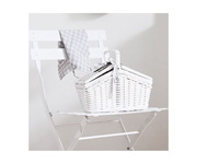 Cesta de piquenique com conjunto de ch